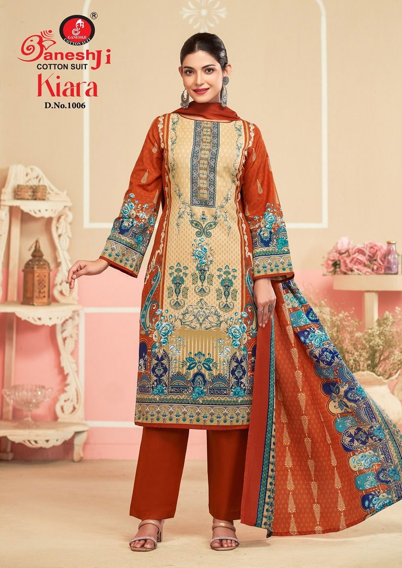 Kiara Vol 1 By Ganeshji Cotton Printed Dress Material Wholesalers In Delhi